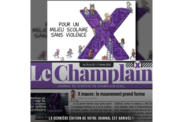 Journal Le Champlain | Spécial édition X mauve